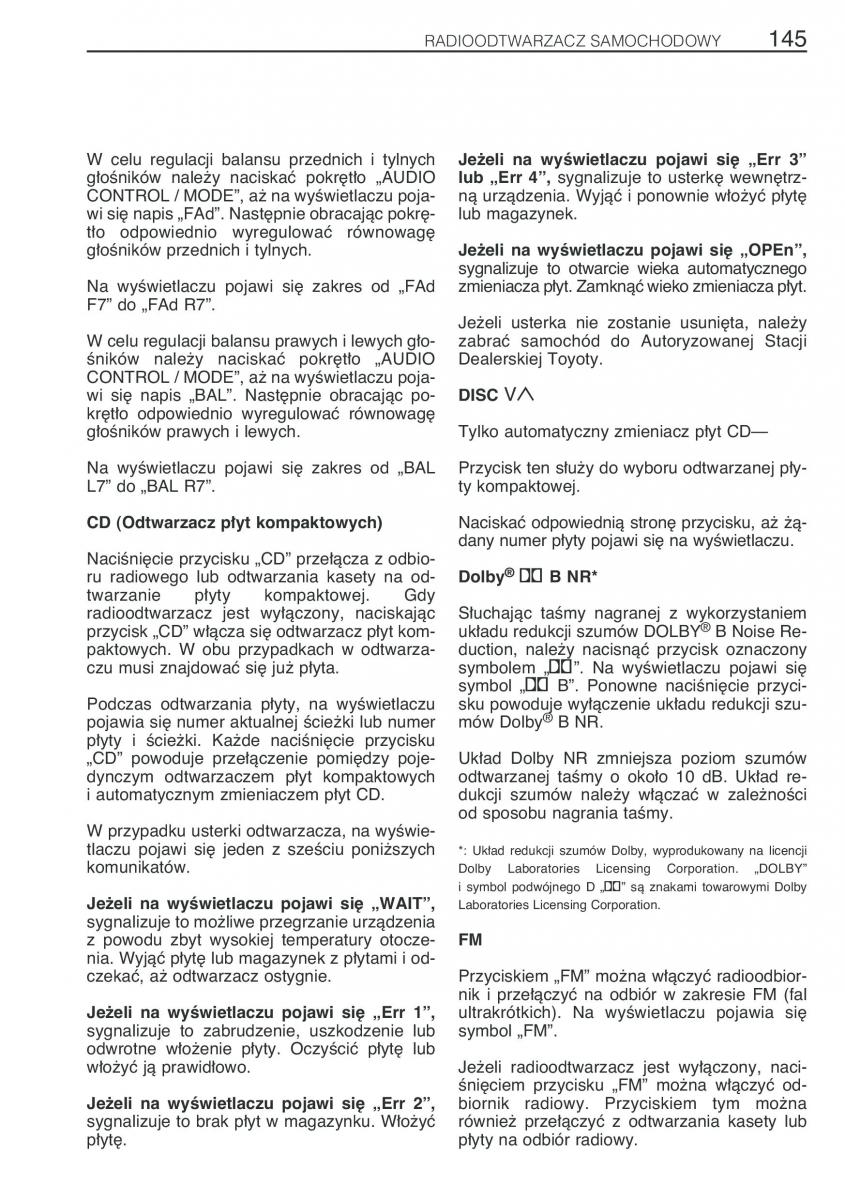 Toyota Previa II 2 instrukcja obslugi / page 154