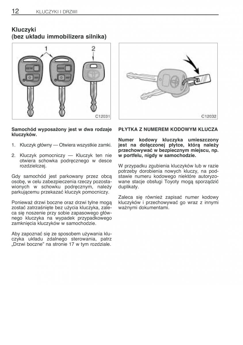 Toyota Previa II 2 instrukcja obslugi / page 21
