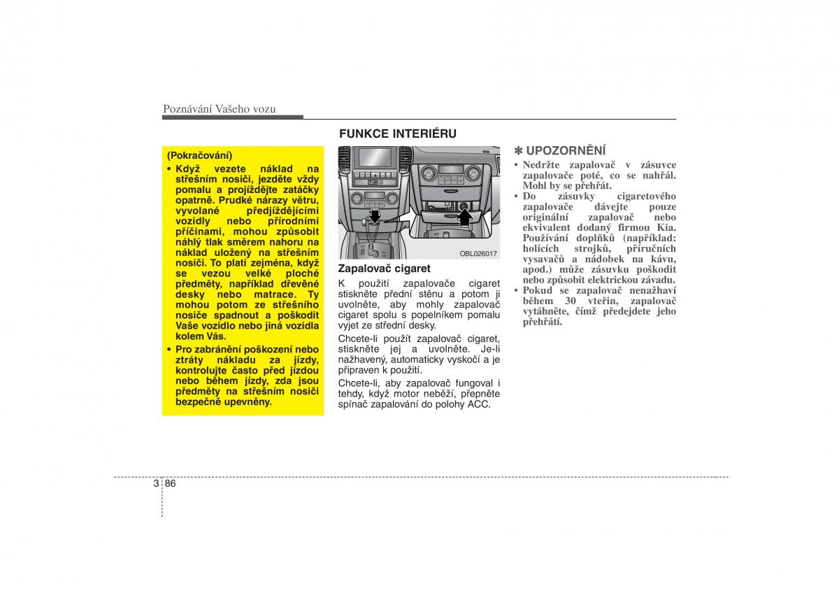 KIA Sorento I 1 navod k obsludze / page 95