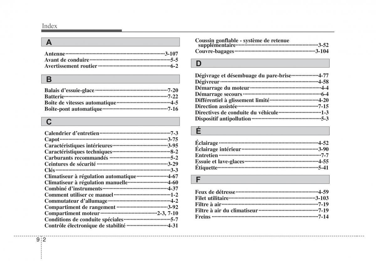 KIA Sorento I 1 manuel du proprietaire / page 318