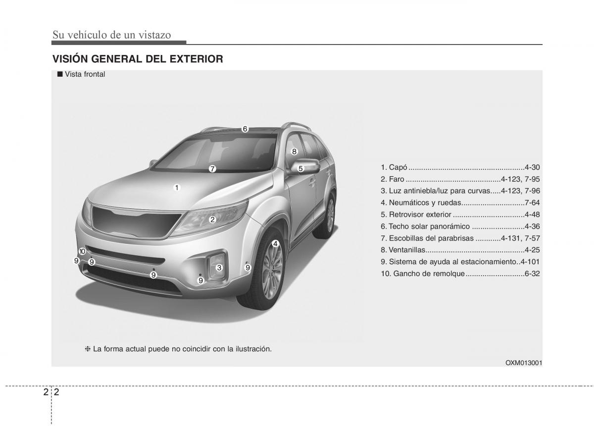 KIA Sorento II 2 manual del propietario / page 9