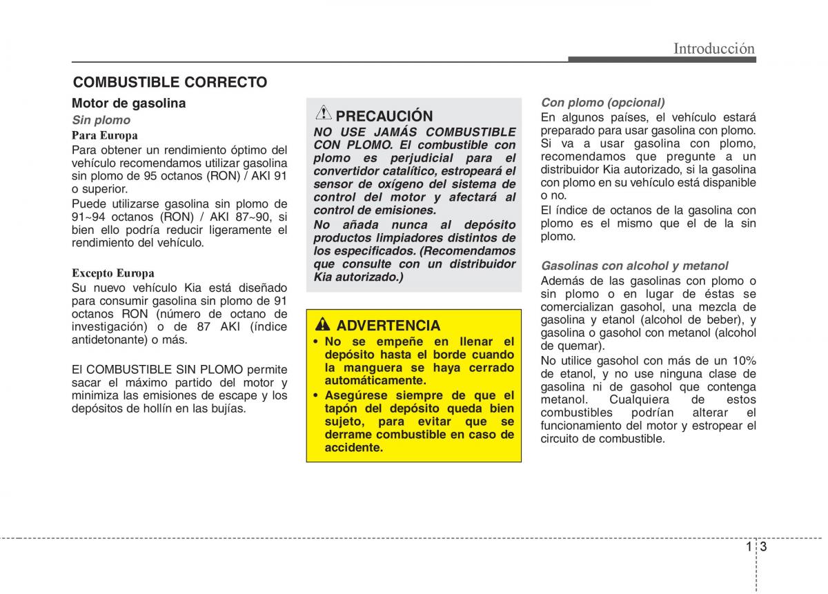 KIA Sorento II 2 manual del propietario / page 3