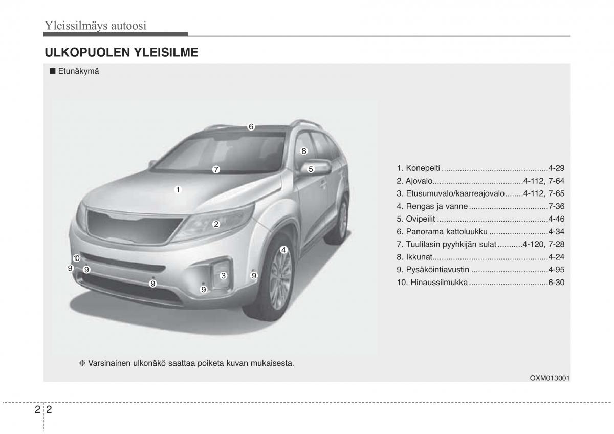 KIA Sorento II 2 omistajan kasikirja / page 12