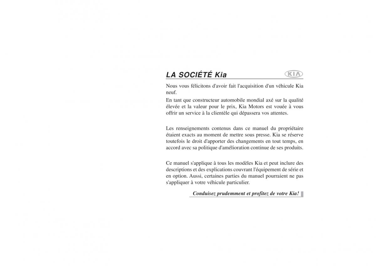 KIA Sorento II 2 manuel du proprietaire / page 1