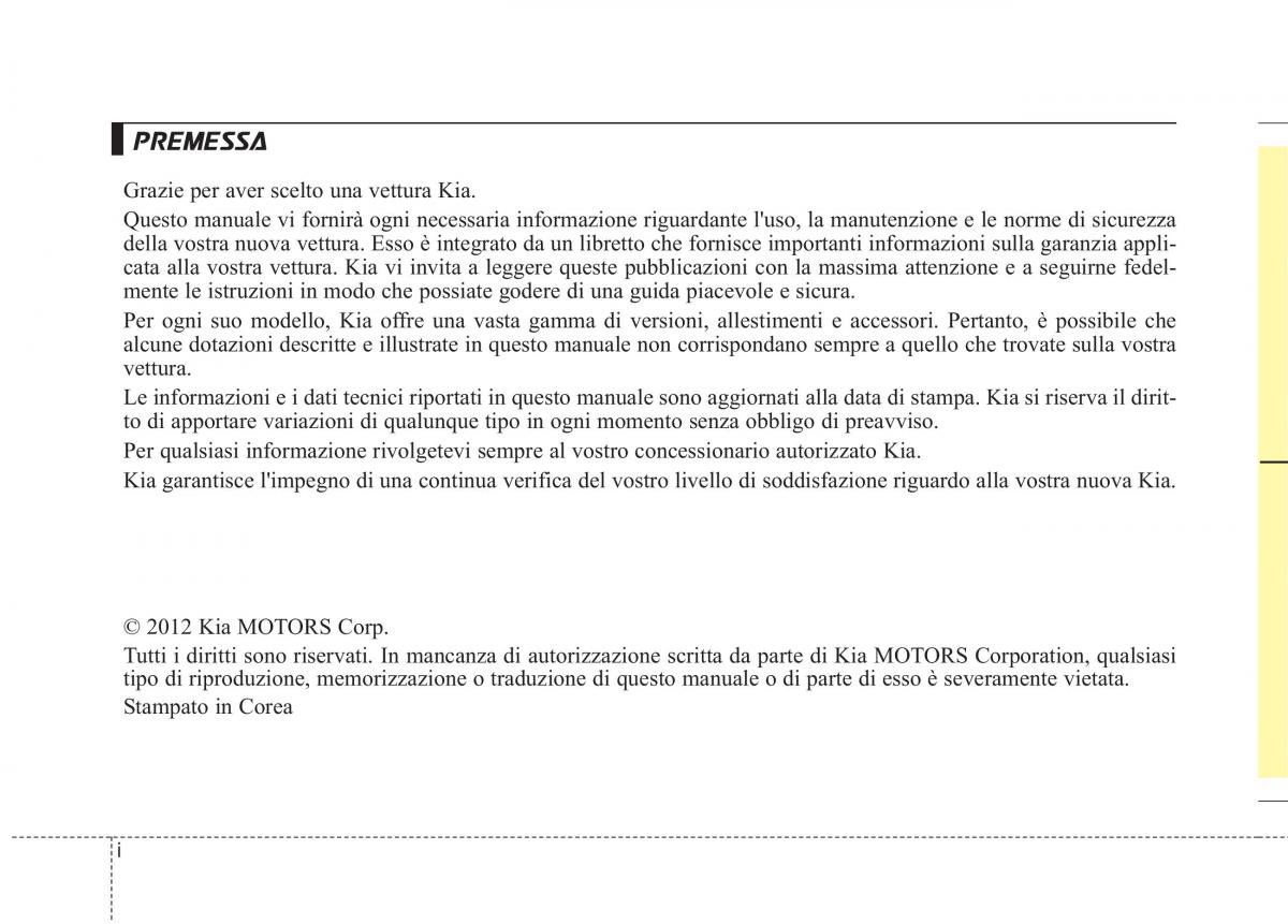 KIA Sorento II 2 manuale del proprietario / page 14