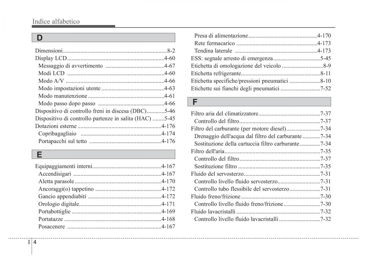 KIA Sorento II 2 manuale del proprietario / page 5