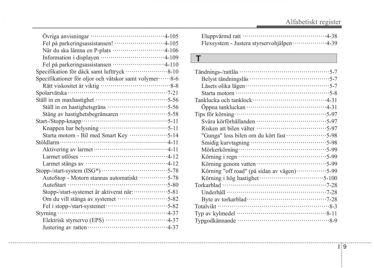 KIA Sorento II 2 instruktionsbok / page 13