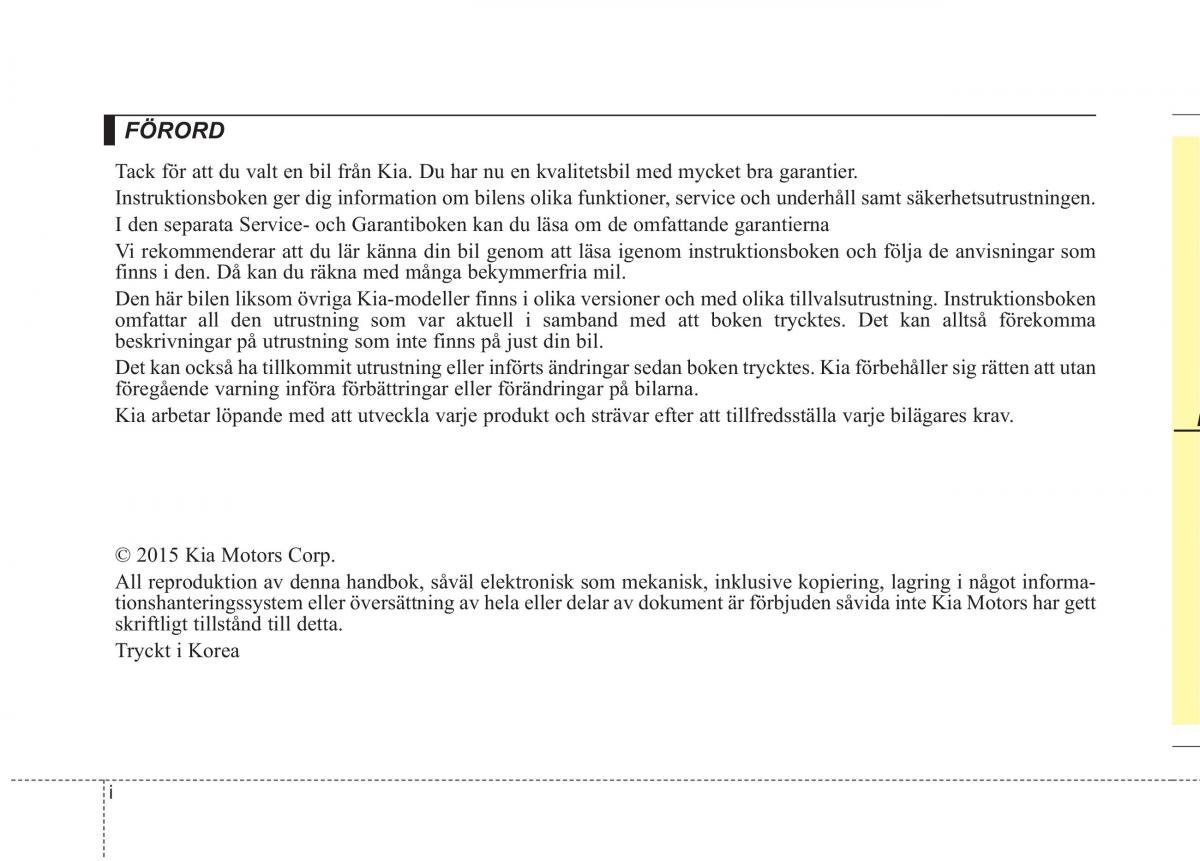 KIA Sorento II 2 instruktionsbok / page 3