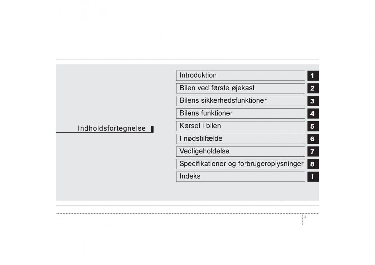 KIA Soul I 1 Bilens instruktionsbog / page 3