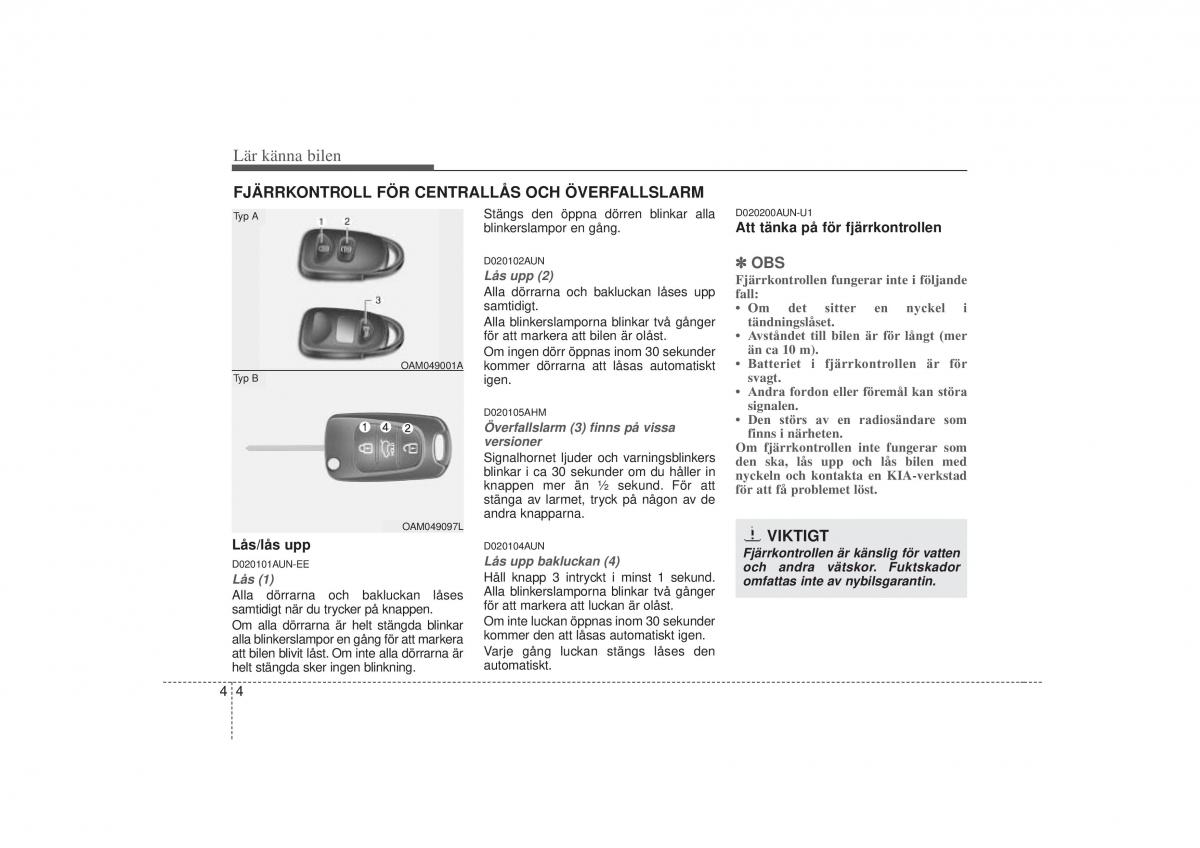 KIA Soul I 1 instruktionsbok / page 66