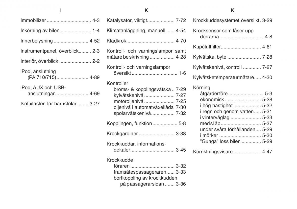 KIA Soul I 1 instruktionsbok / page 4