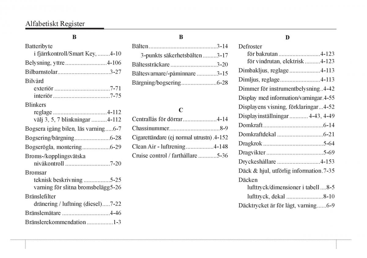 KIA Soul II 2 instruktionsbok / page 6