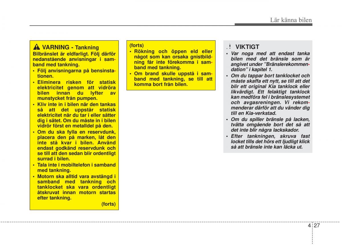 KIA Soul II 2 instruktionsbok / page 106
