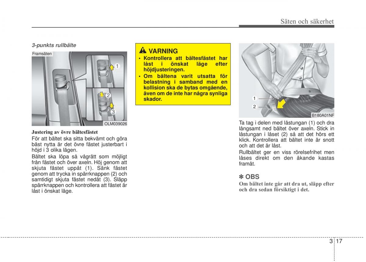 KIA Soul II 2 instruktionsbok / page 43