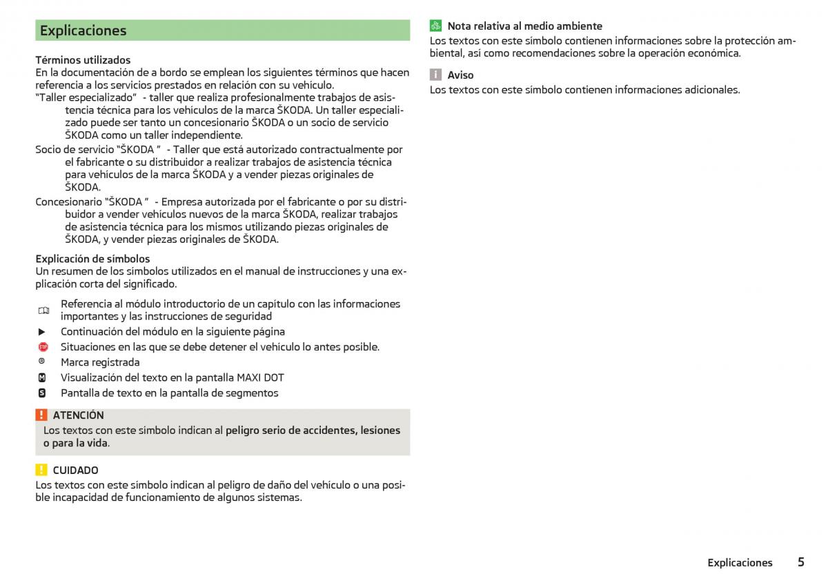 Skoda Rapid manual del propietario / page 7