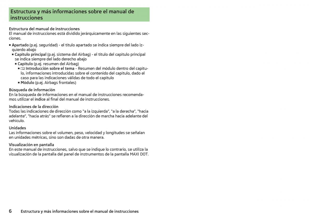 Skoda Rapid manual del propietario / page 8