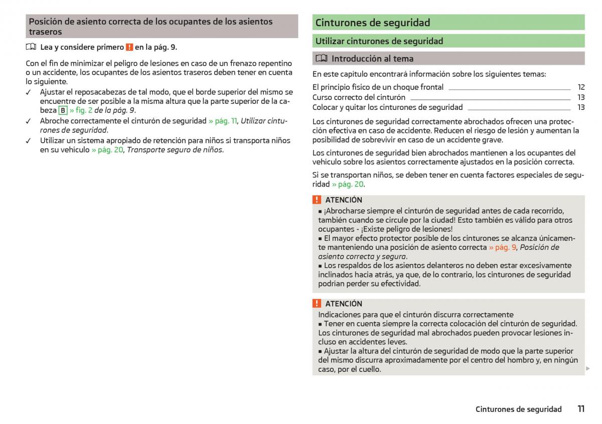 Skoda Rapid manual del propietario / page 13