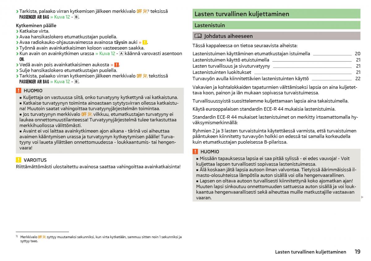 Skoda Rapid omistajan kasikirja / page 21