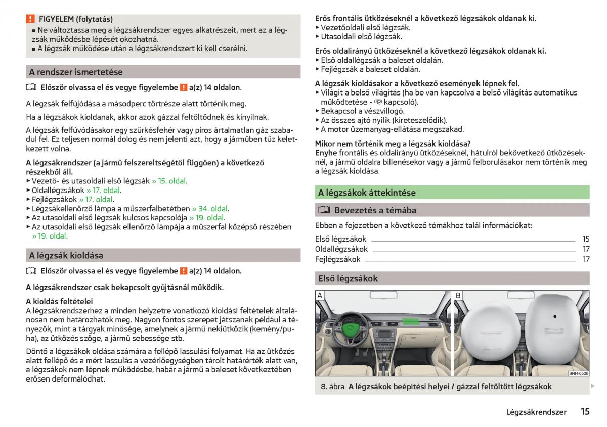 Skoda Rapid Kezelesi utmutato / page 17