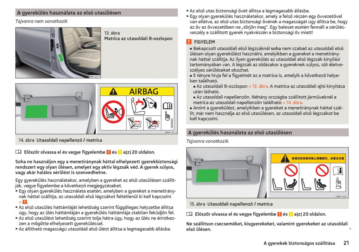 Skoda Rapid Kezelesi utmutato / page 23