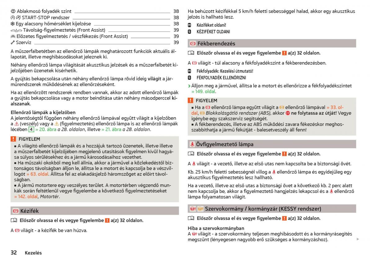 Skoda Rapid Kezelesi utmutato / page 34