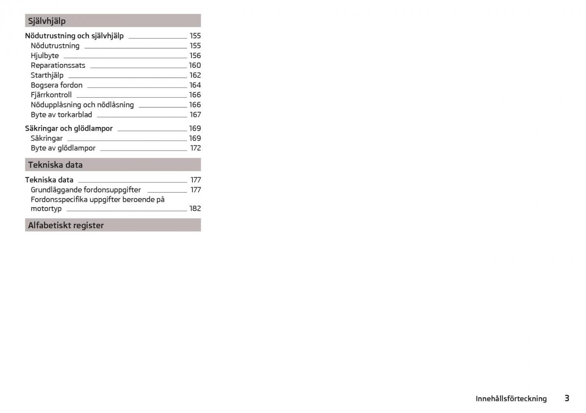 Skoda Rapid instruktionsbok / page 5