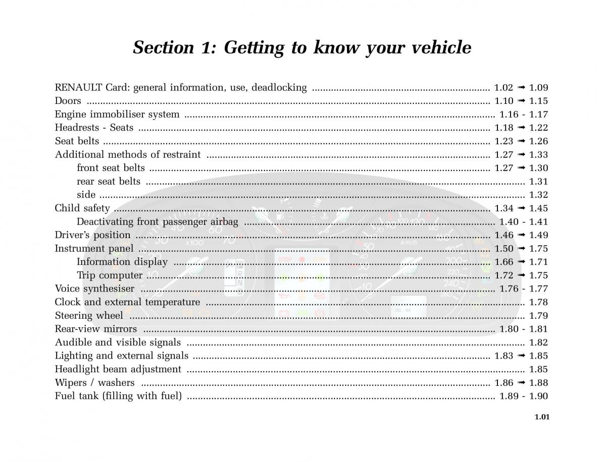 Renault Laguna I 1 owners manual / page 8
