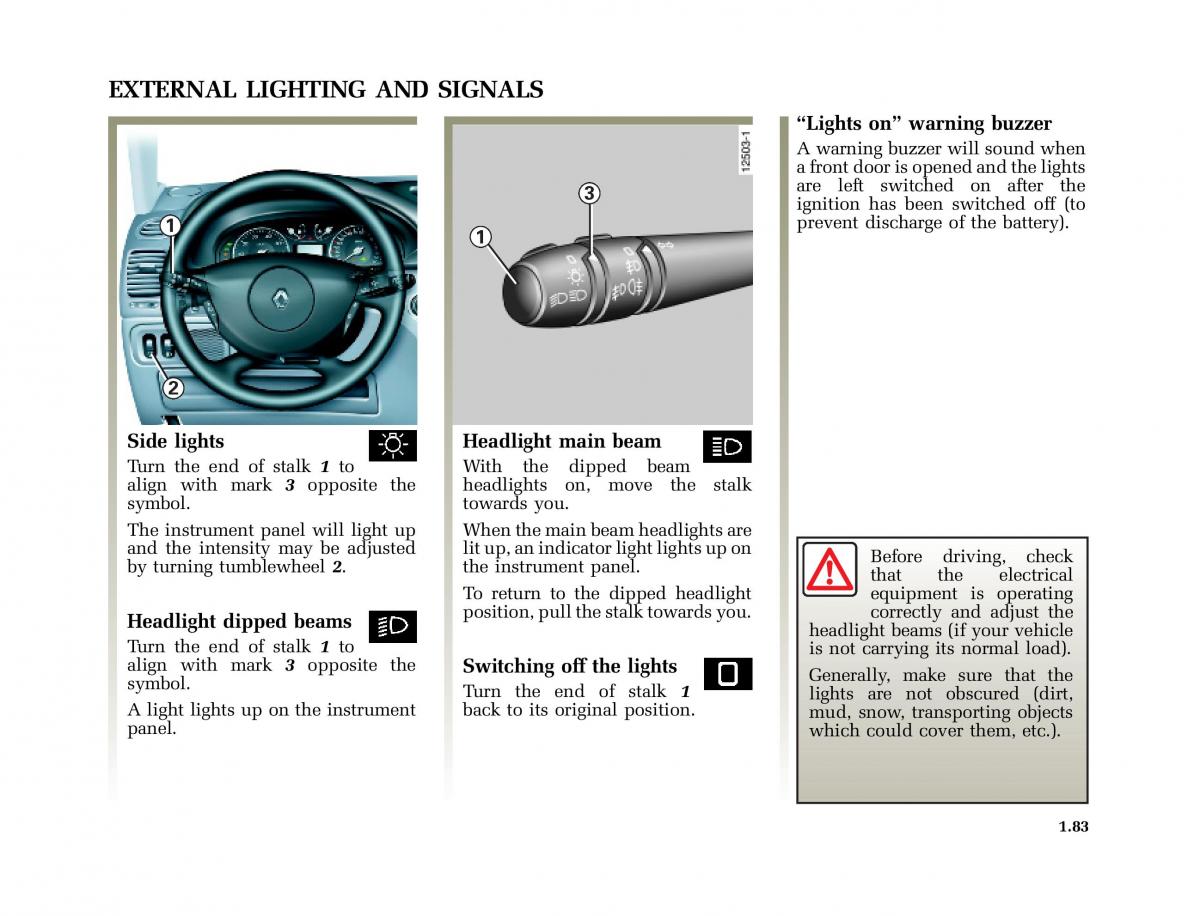 Renault Laguna I 1 owners manual / page 90
