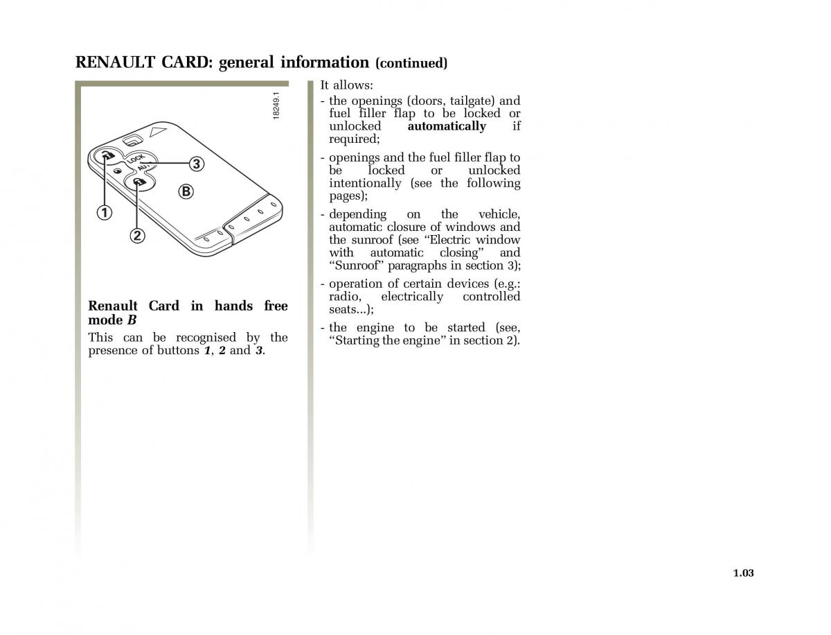 Renault Laguna I 1 owners manual / page 10