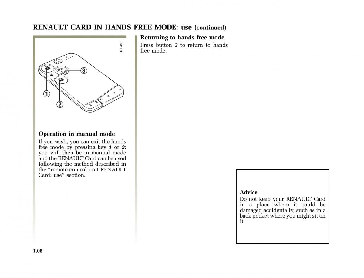 Renault Laguna I 1 owners manual / page 15