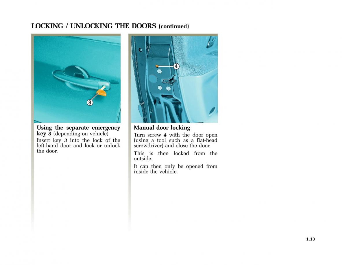 Renault Laguna I 1 owners manual / page 20