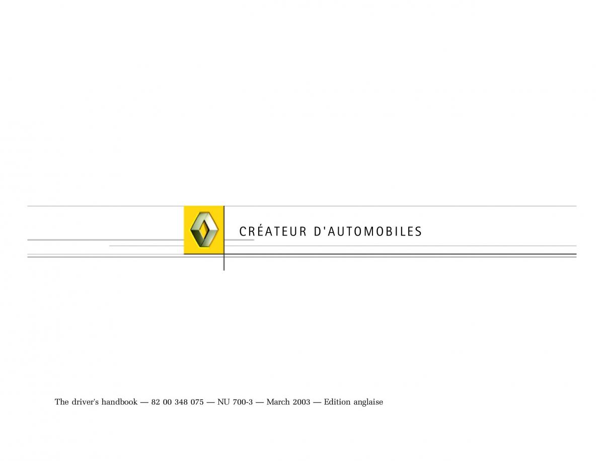 Renault Laguna I 1 owners manual / page 253