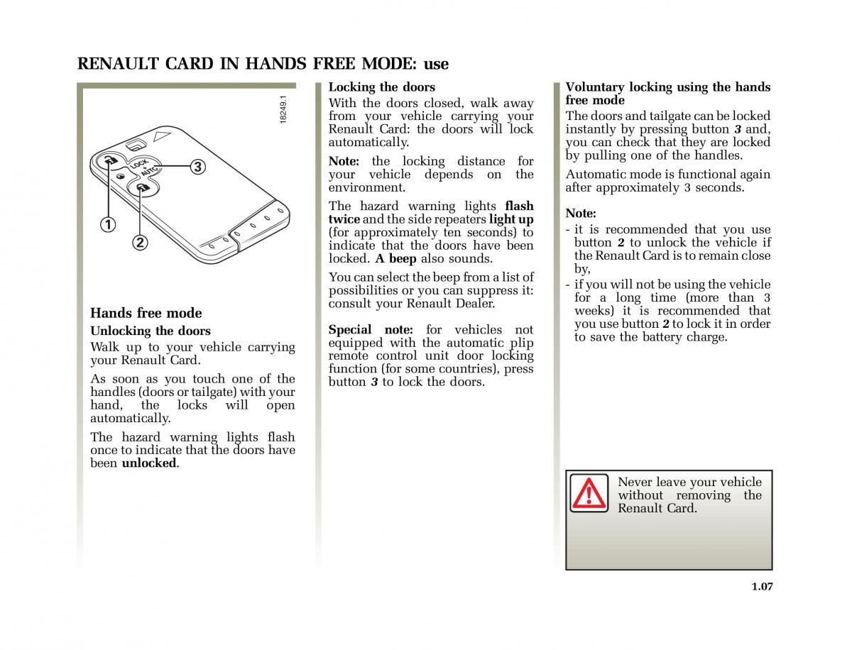 Renault Laguna I 1 owners manual / page 14
