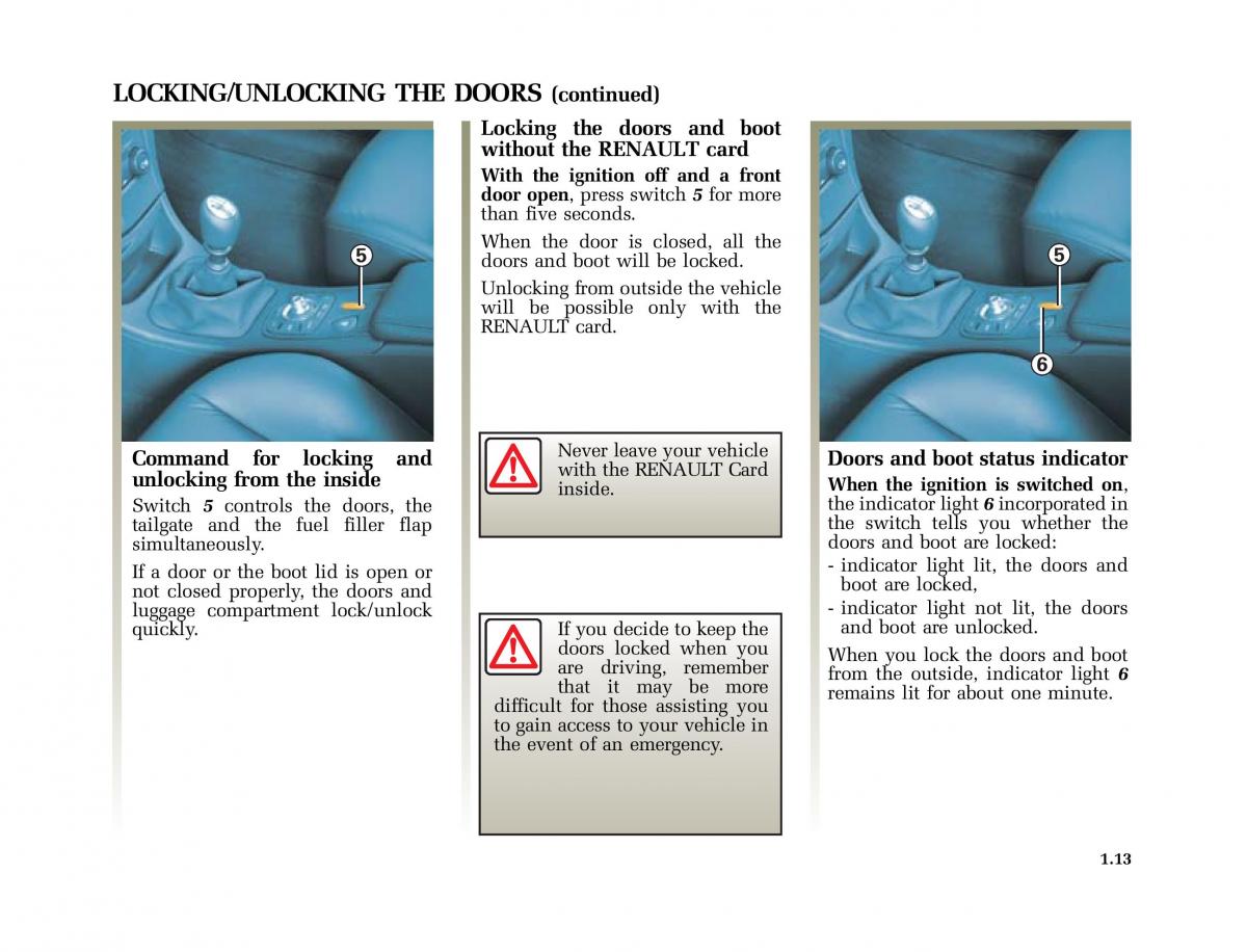 Renault Laguna II 2 owners manual / page 22