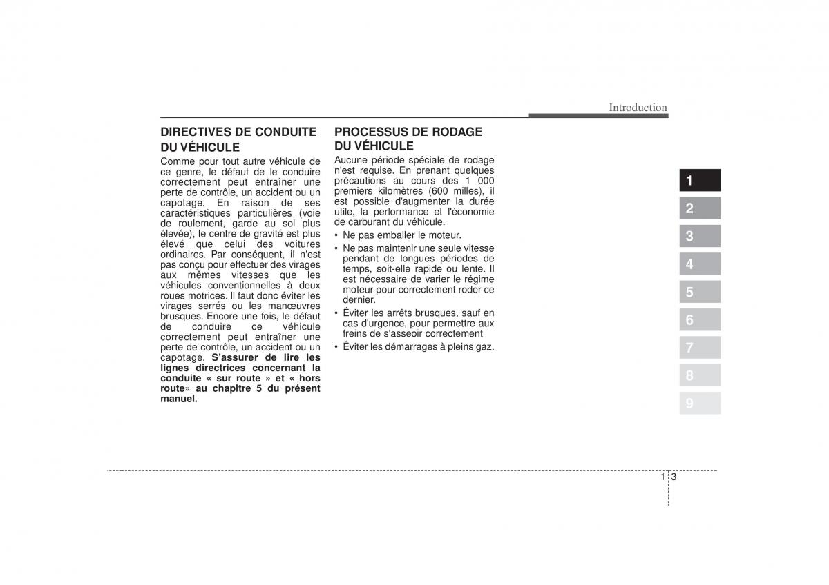 KIA Sportage II 2 manuel du proprietaire / page 6