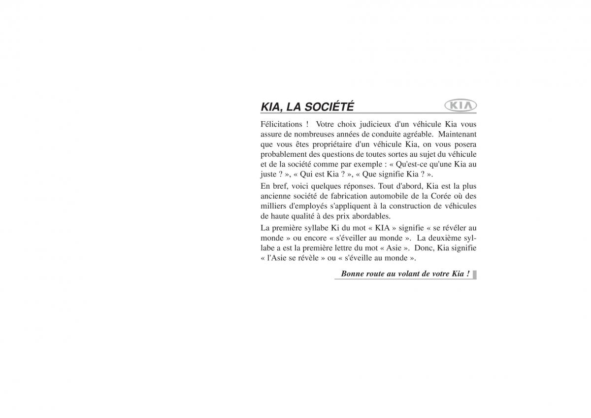 KIA Sportage II 2 manuel du proprietaire / page 1