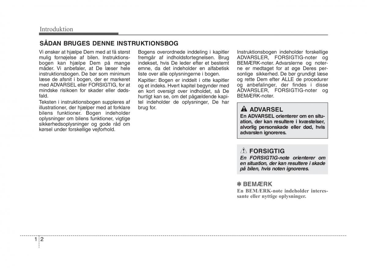 KIA Sportage III 3 Bilens instruktionsbog / page 6