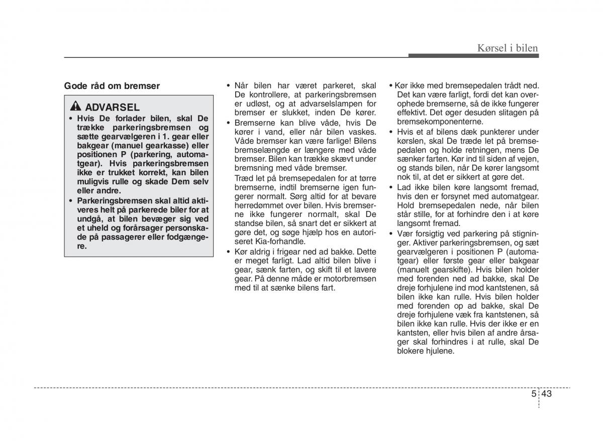 KIA Sportage III 3 Bilens instruktionsbog / page 259