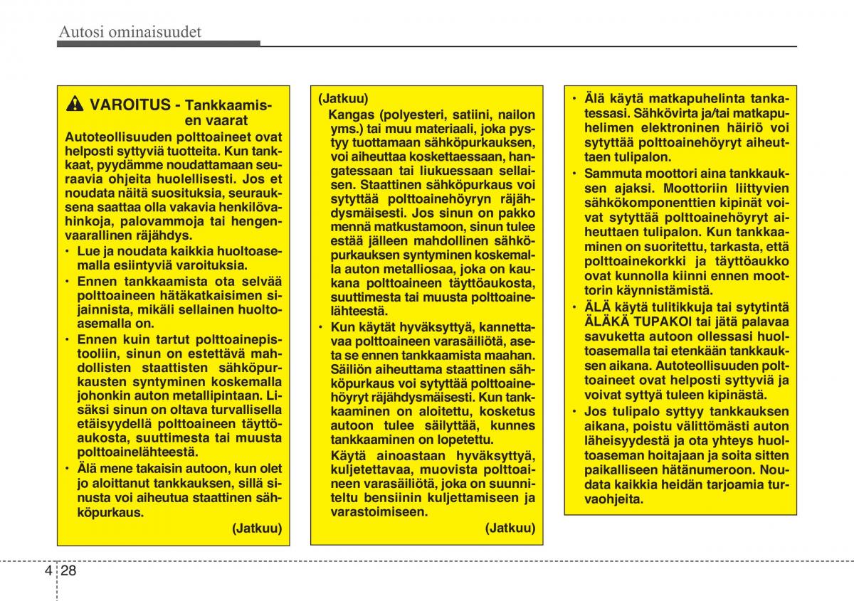 KIA Sportage III 3 omistajan kasikirja / page 109