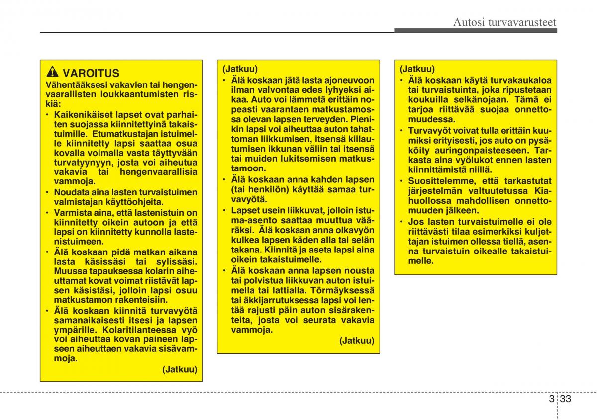 KIA Sportage III 3 omistajan kasikirja / page 48