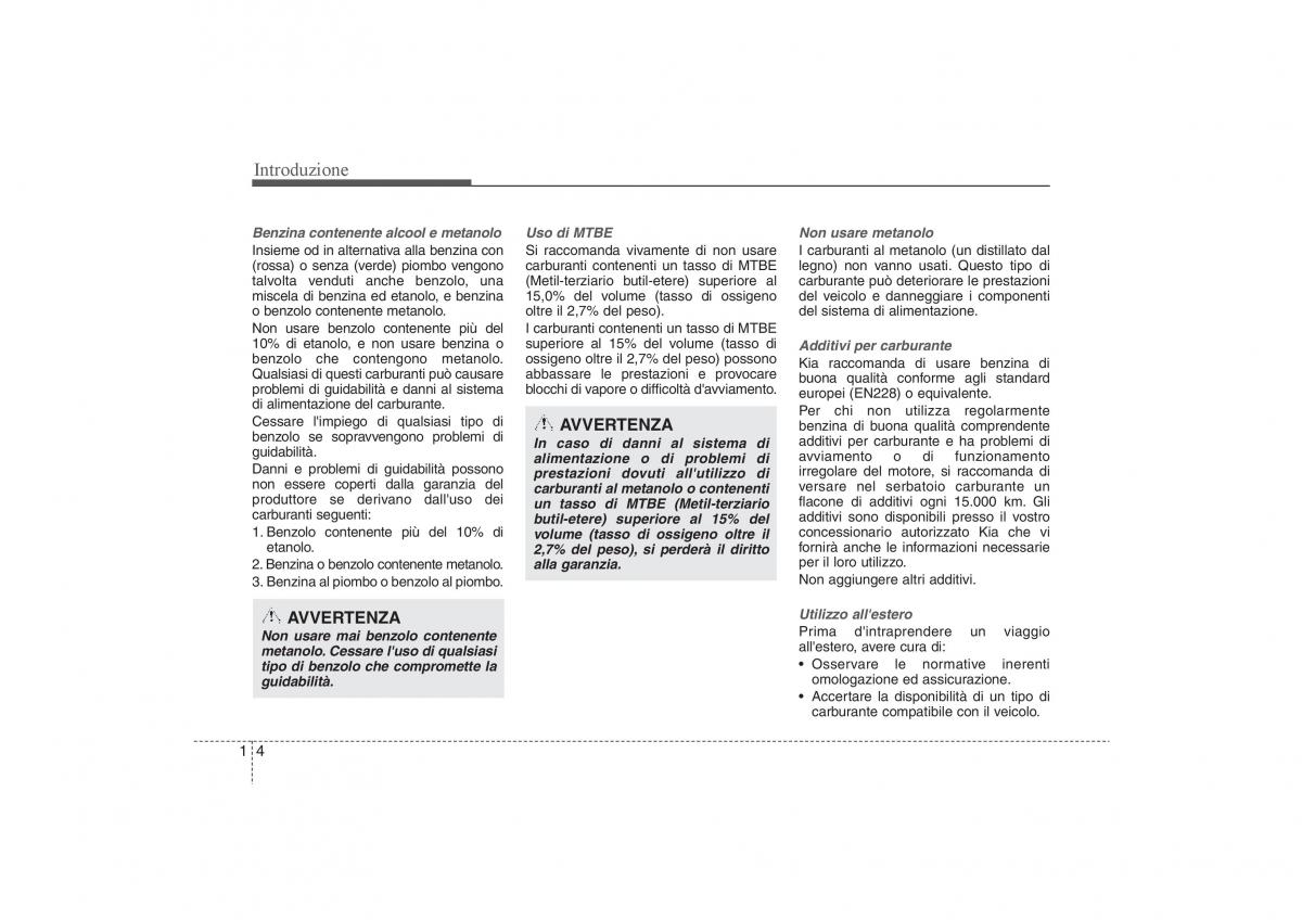 KIA Sportage III 3 manuale del proprietario / page 8