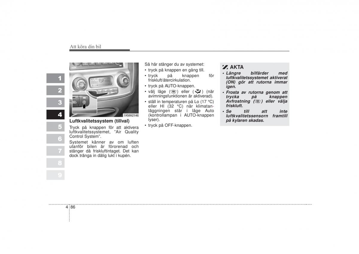 KIA Sportage II 2 instruktionsbok / page 203