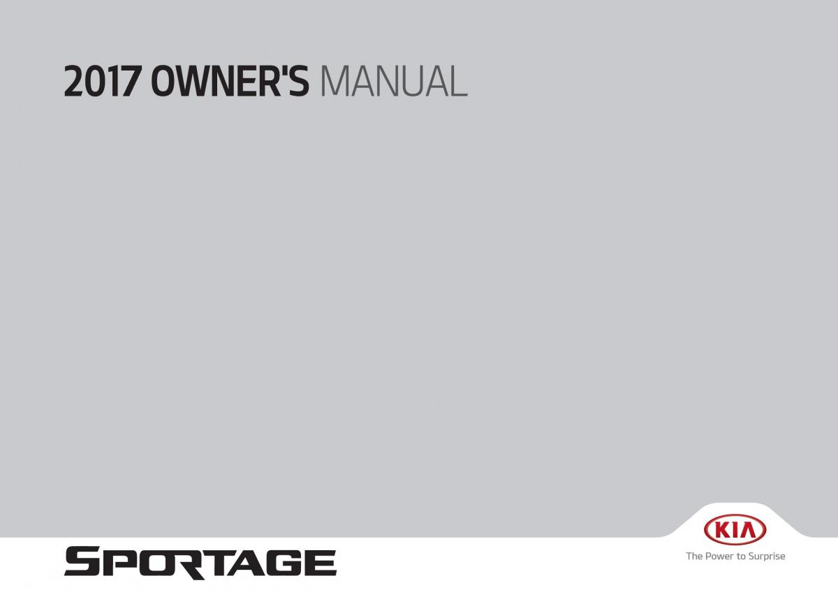 KIA Sportage IV 4 owners manual / page 1