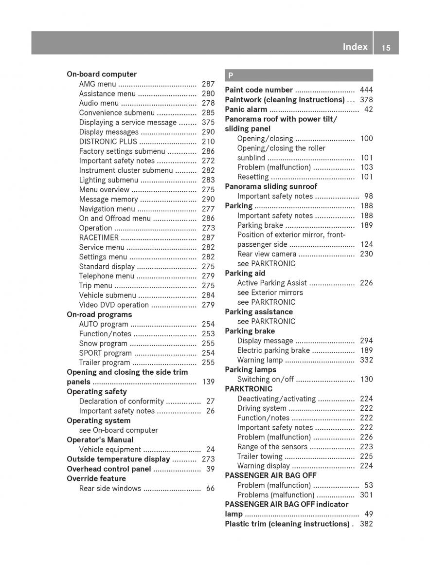 Mercedes Benz GL Class X166 owners manual / page 17