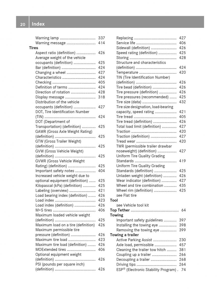 Mercedes Benz GL Class X166 owners manual / page 22