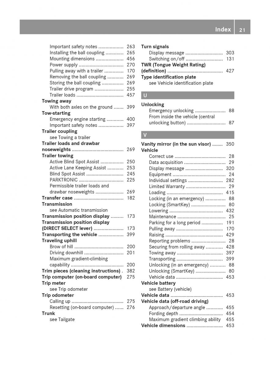 Mercedes Benz GL Class X166 owners manual / page 23