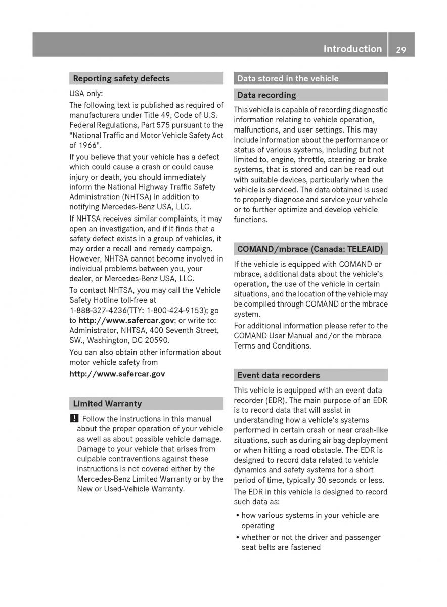 Mercedes Benz GL Class X166 owners manual / page 31