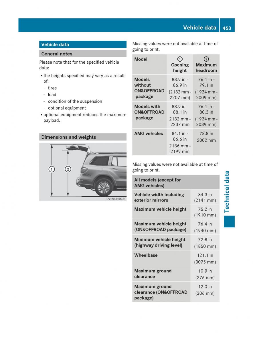 Mercedes Benz GL Class X166 owners manual / page 455