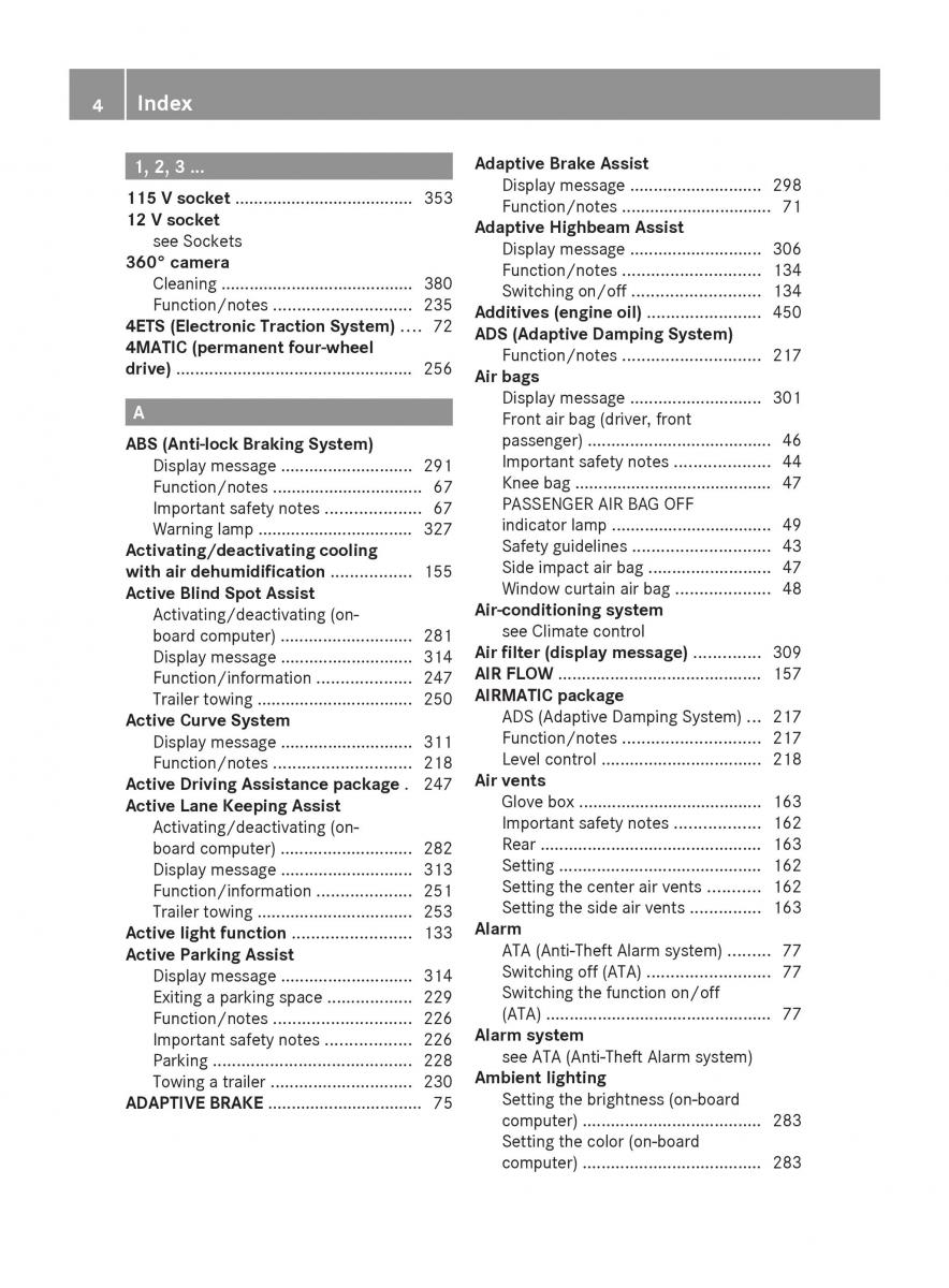 Mercedes Benz GL Class X166 owners manual / page 6