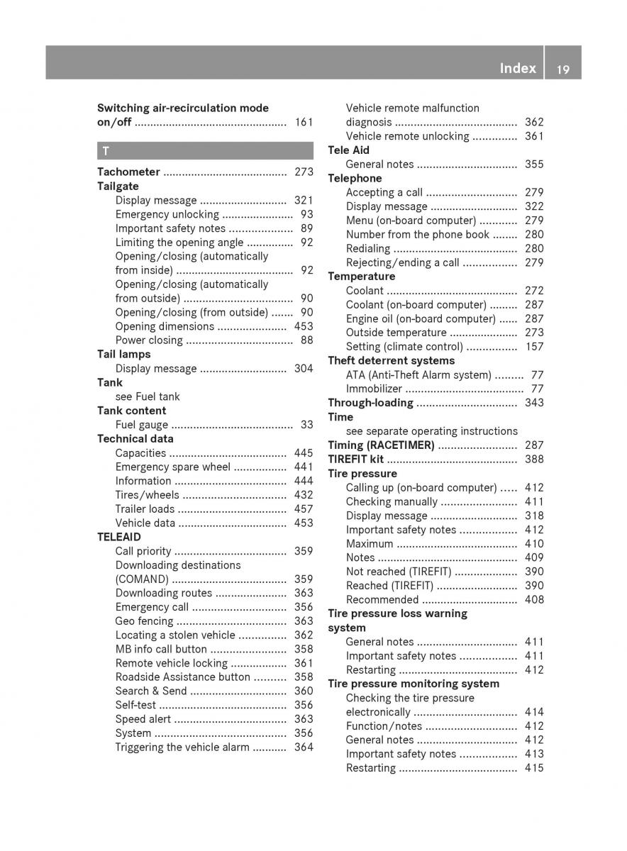 Mercedes Benz GL Class X166 owners manual / page 21